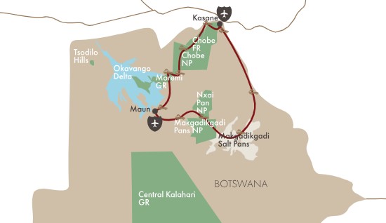 Botswana Abenteuer 4WD Camper Tour