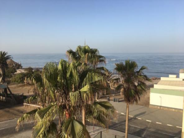 Blick von der Dachterrasse des Beach Hotels