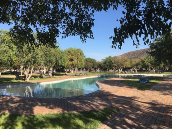 Damara Mopane Lodge mit dem sehr großen Pool