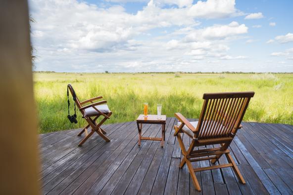 Nxai Pan Camp - Terrasse