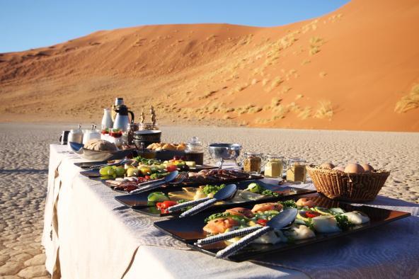 Balloon Safari Namib Frühstück