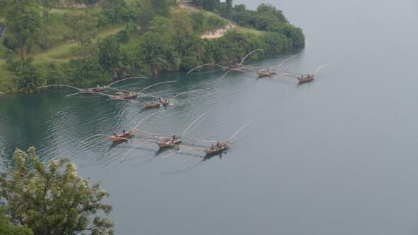 Kivusee Ruanda Fischerboote Ostafrika Kultur Tradition