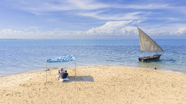 Sandbank vor Saadani