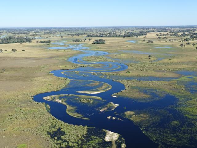 Südliches Afrika Botswana Flugsafari Okavango Delta aus der Luft