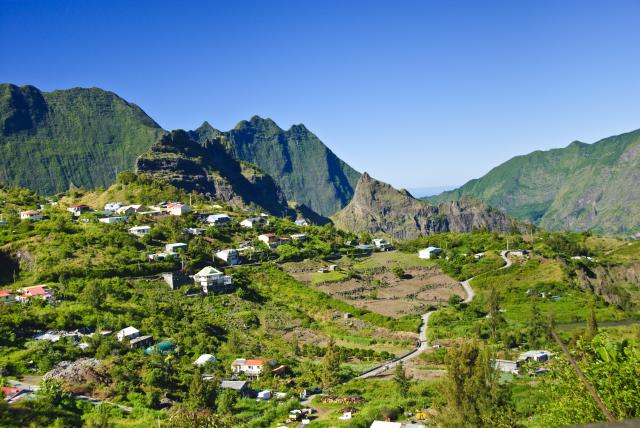 La Reunion Vulkaninsel tropisch Berge grün Indischer Ozean