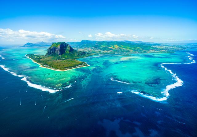 Mauritius Luftbild Indischer Ozean Perfektion Insel