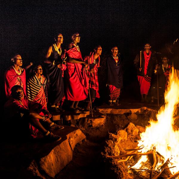 Original Maasai Lodge - Lagerfeuer